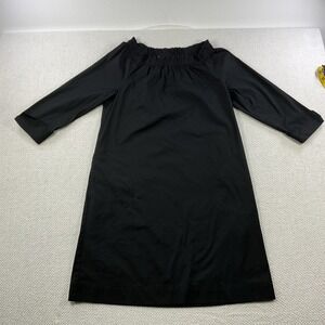 J. Jill Elastic Neck XS Black‎ Off The Shoulder 3/4 Sleeve Shift Mini Dress